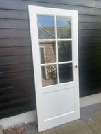 Binnendeur met glas, Doe-het-zelf en Verbouw, Deuren en Horren, Ophalen, 80 tot 100 cm, Binnendeur, 200 tot 215 cm