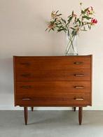 Mid Century Deens design vintage teak ladekast, Huis en Inrichting, Ophalen, Gebruikt, Vintage, Mid Century, Retro, Deens, 50 tot 100 cm