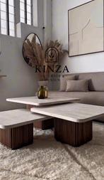 Amaru Duo - Japandi Salontafelset, Overige materialen, Japandi Stijl, Vierkant, Nieuw