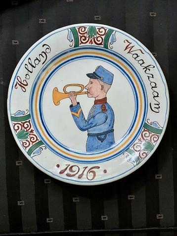Zeldzaam WOI Bord - Holland Waakzaam 1916 beschikbaar voor biedingen
