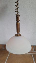 Glazen Retro Hanglamp, Huis en Inrichting, Ophalen of Verzenden, Gebruikt, Glas, 50 tot 75 cm