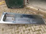 Rvs spoelbak lekbak bar, Huis en Inrichting, Ophalen, Gebruikt, 50 tot 100 cm, 150 tot 200 cm