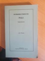Introduction into Pali, A.K. Warder, Ophalen of Verzenden, Zo goed als nieuw