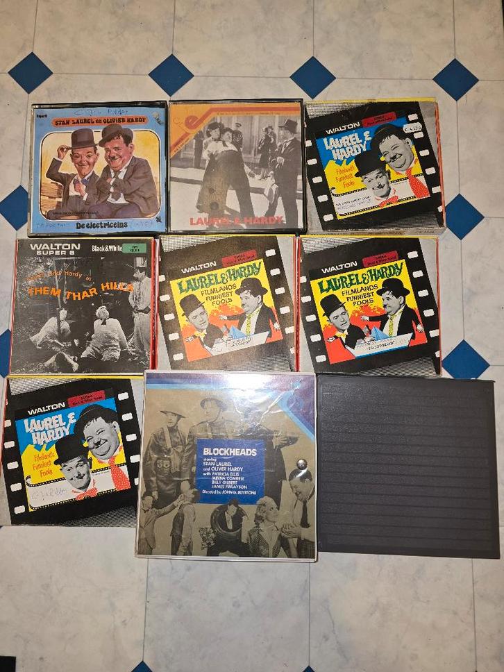 Stan Laurel & oliver Hardy speelfilms op super 8 mm, Audio, Tv en Foto, Filmrollen, 8mm film, Ophalen of Verzenden