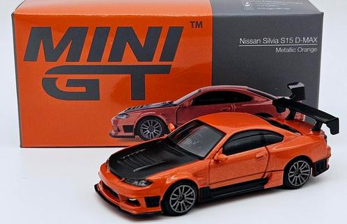 Mini gt Nissan Silvia S15 D-Max, metallic orange, Hobby en Vrije tijd, Modelauto's | Overige schalen, Nieuw, Auto, Ophalen of Verzenden