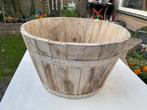 Houten bloembak zie op foto’s, Tuin en Terras, Gebruikt, Rond, Ophalen of Verzenden, Tuin