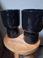 Mooie zwarte bloempotten, Ophalen, Gebruikt, Rond, Balkon