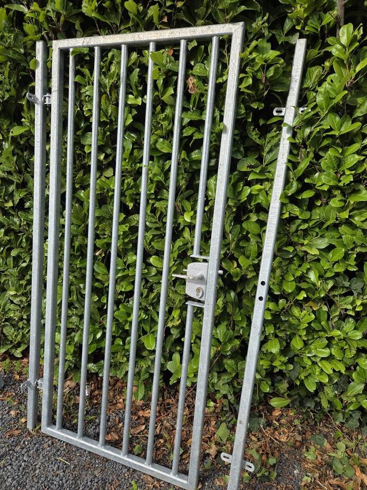 Gegalvaniseerd stalen poort/deur/hek, Tuin en Terras, Tuinhekken en Hekwerk, Nieuw, Tuinhek, IJzer, Ophalen of Verzenden