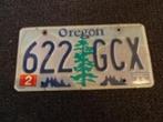 Kentekenplaat licenseplate Oregon no. 2 USA, Verzamelen, Verzenden, Gebruikt, Auto's