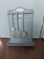 Lepeltek van emaille kleur wit grijzig, Ophalen of Verzenden