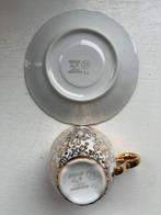 Vintage Epiag Kop en Schotel Tsjecho-Slowakije Gouden Bladmo, Ophalen of Verzenden