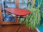 tripot retro vintage '50 '60 bijzettafel formica design, Ophalen, Gebruikt, Metaal of Aluminium, 60 cm of meer