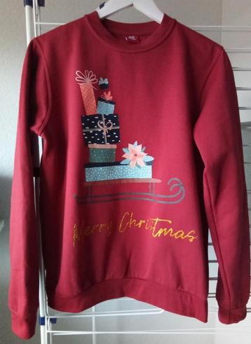 Kersttrui dames sweater rood M of hoodie blauw M beschikbaar voor biedingen