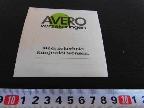 sticker AVÉRO verzekeringen meer zekerheid kun je niet wense, Verzamelen, Stickers, Zo goed als nieuw, Bedrijf of Vereniging, Ophalen