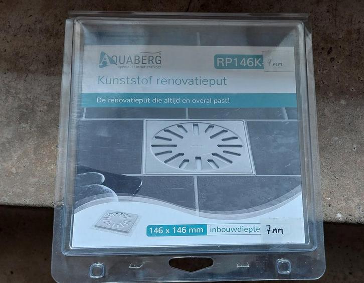 Aquaberg renovatieput 7mm RP146K-7 nieuw, Doe-het-zelf en Verbouw, Sanitair, Zo goed als nieuw, Douche, Rvs, Ophalen of Verzenden