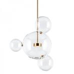 Bubble glas hanglamp, Huis en Inrichting, Lampen | Hanglampen, Ophalen, Nieuw, Glas, 75 cm of meer