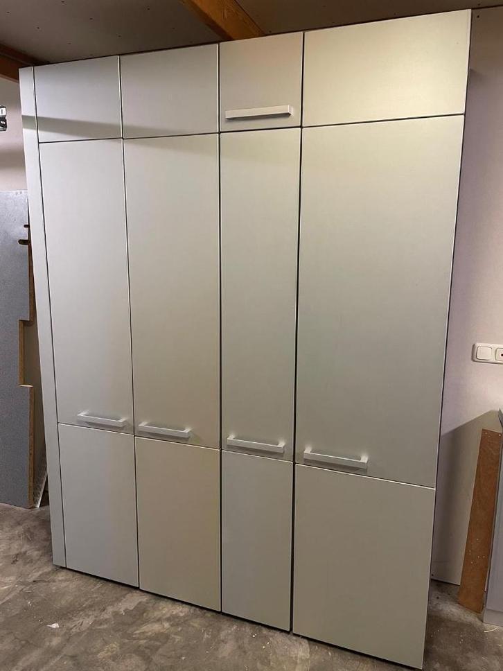 (bij)keukenkasten incl. apothekerskast in zilvergrijs, Huis en Inrichting, Keuken | Keukenelementen, Gebruikt, 200 cm of meer