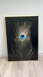 Schilderij met pauwenveer en gouden rand, Ophalen