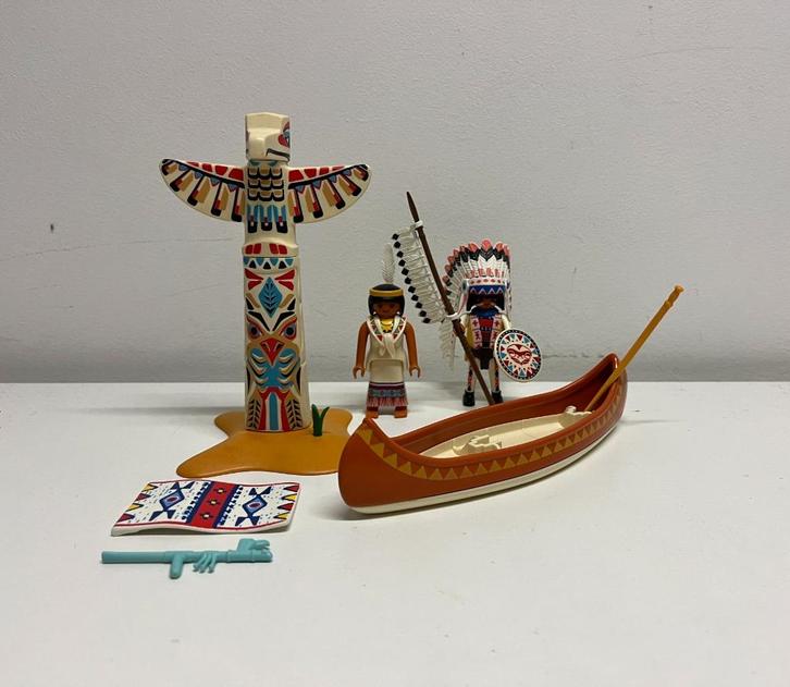 Western nr 83: Indianen Opperhoofd Vrouw Dorp 3870 5247 3874, Kinderen en Baby's, Speelgoed | Playmobil, Gebruikt, Los playmobil
