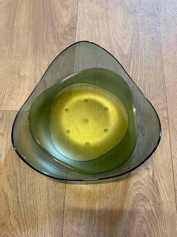 Tuperware kleine fruitschaal groen blauw  beschikbaar voor biedingen