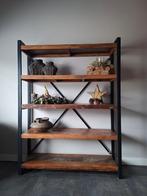 Houten Stellingkast / Boekenkast, Met plank(en), Gebruikt, 100 tot 150 cm, 25 tot 50 cm
