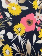 No Man’s land lange jurk XXL valt 42 blauw geel roze flower, Maat 42/44 (L), Zo goed als nieuw, No Man's Land, Onder de knie