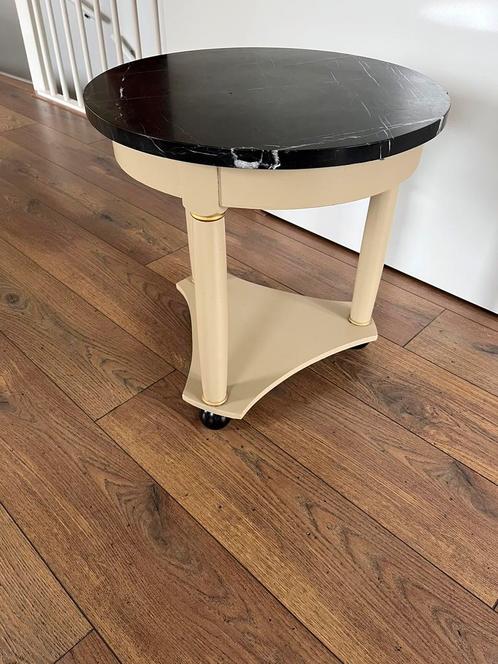 Empire stijl bijzettafel met hardstenen blad ., Antiek en Kunst, Antiek | Overige Antiek, Ophalen