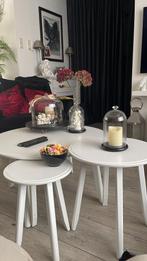 Set van 3 witte salontafels kragsta, Ophalen, Gebruikt, 50 tot 100 cm, Rond