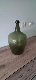 Mooie groene fles., Huis en Inrichting, Woonaccessoires | Vazen, Ophalen, Minder dan 50 cm, Groen, Glas