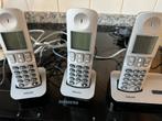 Set met drie huistelefoons te koop, Telecommunicatie, Vaste telefoons | Handsets en Draadloos, Ophalen of Verzenden, Zo goed als nieuw