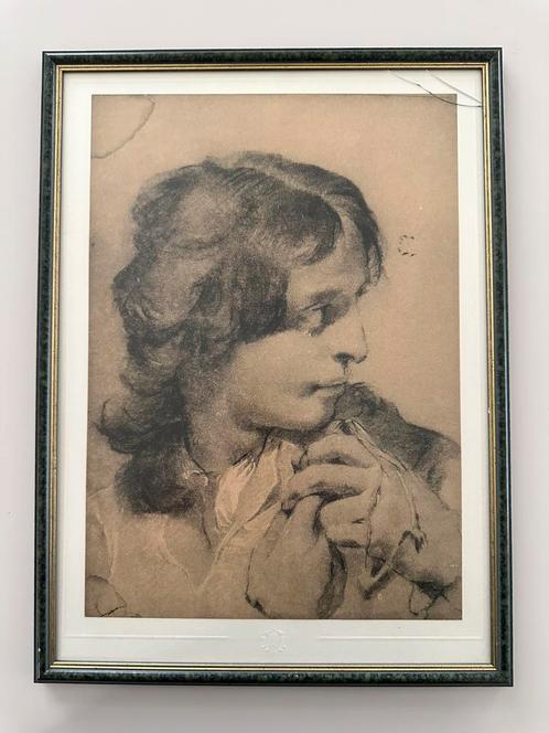 Ingelijste vintage kunstdruk Piazzetta – Alinari Firenze, Antiek en Kunst, Kunst | Schilderijen | Klassiek, Ophalen of Verzenden