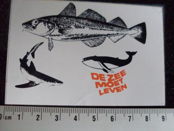 sticker de zee moet leven vissen haai walvis  beschikbaar voor biedingen