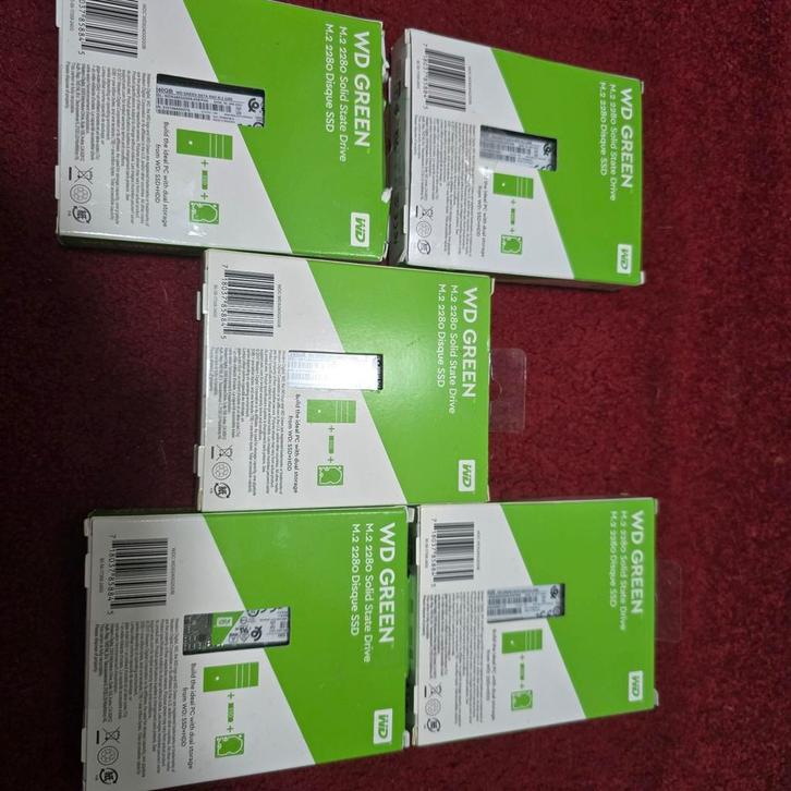 5x WD Green 240GB M.2 SSD Nieuw in Doos, Computers en Software, Harde schijven, Nieuw, Laptop, Intern, SSD, Ophalen of Verzenden