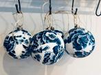 Delfts blauwe kerstballen groot 14cm 5 stuks, Diversen, Kerst, Ophalen, Nieuw