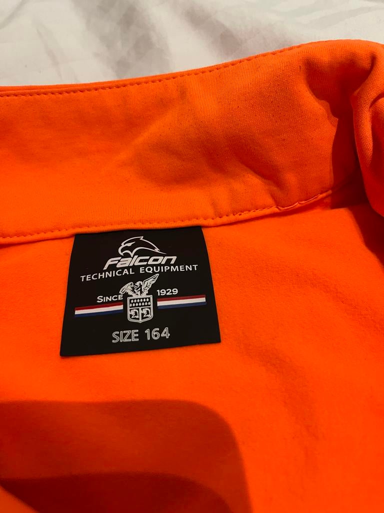 Oranje Ski Pully Falcon - Maat 164, Sport en Fitness, Skiën en Langlaufen, Ophalen, Zo goed als nieuw