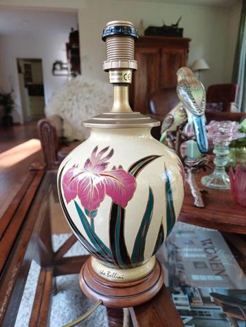 Ida Bellini brocante handpainted lamp lampenvoet bloemen beschikbaar voor biedingen