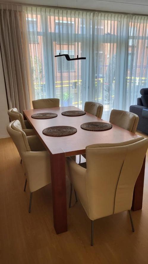 6 eetkamerstoelen, Huis en Inrichting, Stoelen, Gebruikt, Vijf, Zes of meer stoelen, Leer, Overige kleuren, Ophalen