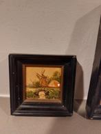 2x schildering op tegel, door Thomas Christopher Hofland, Antiek en Kunst, Kunst | Schilderijen | Klassiek, Ophalen of Verzenden