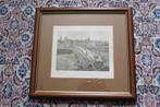 Antieke originele gravure Maasbrug Maastricht c.1900-1920, Ophalen of Verzenden