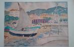 "Cannes" (Paulus Casper?) Erkelens. Aquarel gesigneerd, Ophalen of Verzenden