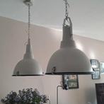 2 stuks Industriële Hanglampen Grijs, Ophalen of Verzenden
