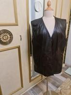 Echt Leer Gilet, Kleding | Heren, Ophalen of Verzenden, Zo goed als nieuw, Maat 48/50 (M), Zwart
