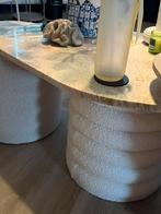 Salon taf travertin marmer, Huis en Inrichting, Tafels | Salontafels, Ophalen, Rond, 50 tot 100 cm, Zo goed als nieuw