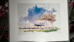 Aquarel vliegtuig schilderijen, Ophalen of Verzenden