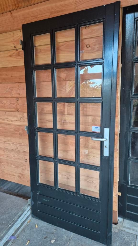 Hardhouten tuindeur 211x93 in goede staat, Doe-het-zelf en Verbouw, Deuren en Horren, Gebruikt, Buitendeur, 200 tot 215 cm, 80 tot 100 cm