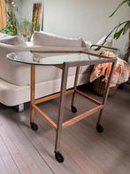 Vintage serveerwagen, Huis en Inrichting, Tafels | Sidetables, Ophalen, Gebruikt, 50 tot 100 cm, Eikenhout