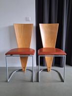 paar vintage Harvink Zino Dutch design stoelen Memphis style, Ophalen, Twee, Rood, Vintage design