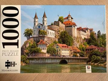 Legpuzzel 1000 stukjes - AARBURG CASTLE SWITZERLAND beschikbaar voor biedingen