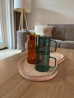 4 gekleurde theeglazen, Huis en Inrichting, Keuken | Servies, Glas of Glazen, Ophalen of Verzenden, Overige stijlen, Glas