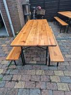 Biertafel en 2 bierbanken, Ophalen, Rechthoekig